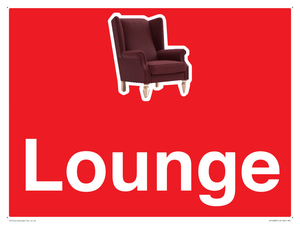Lounge Dementia Friendly Sign Red